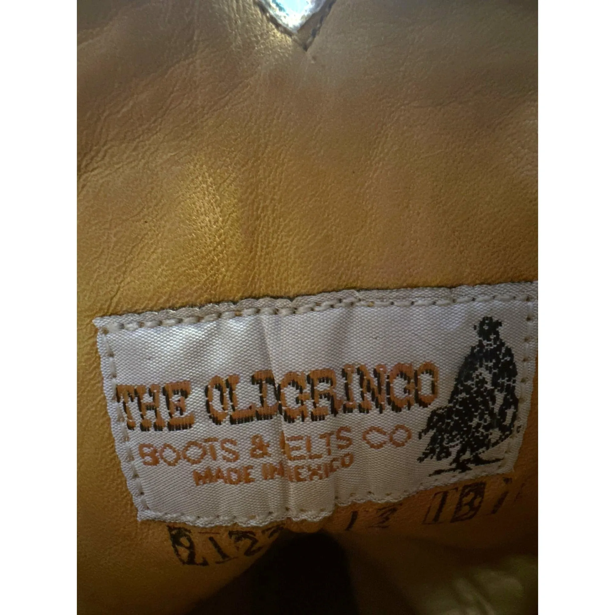 The Old Gringo Brown Leather Western Boots W/ Blue Embroidery Size 5