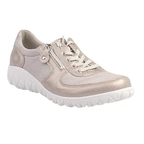 Waldlaufer Ladies  Wide Fit Shoes - H89001 - Gold Taupe