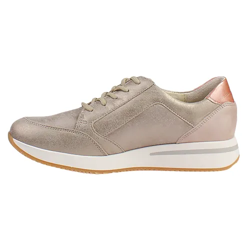 Waldlaufer Ladies Wide Fit Trainers - 935008 - Gold