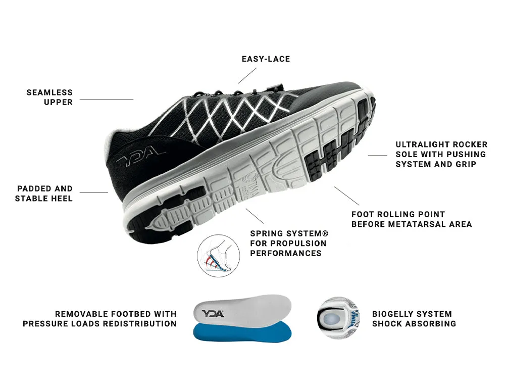 YDA Extra Wide Vault Grey Trainers