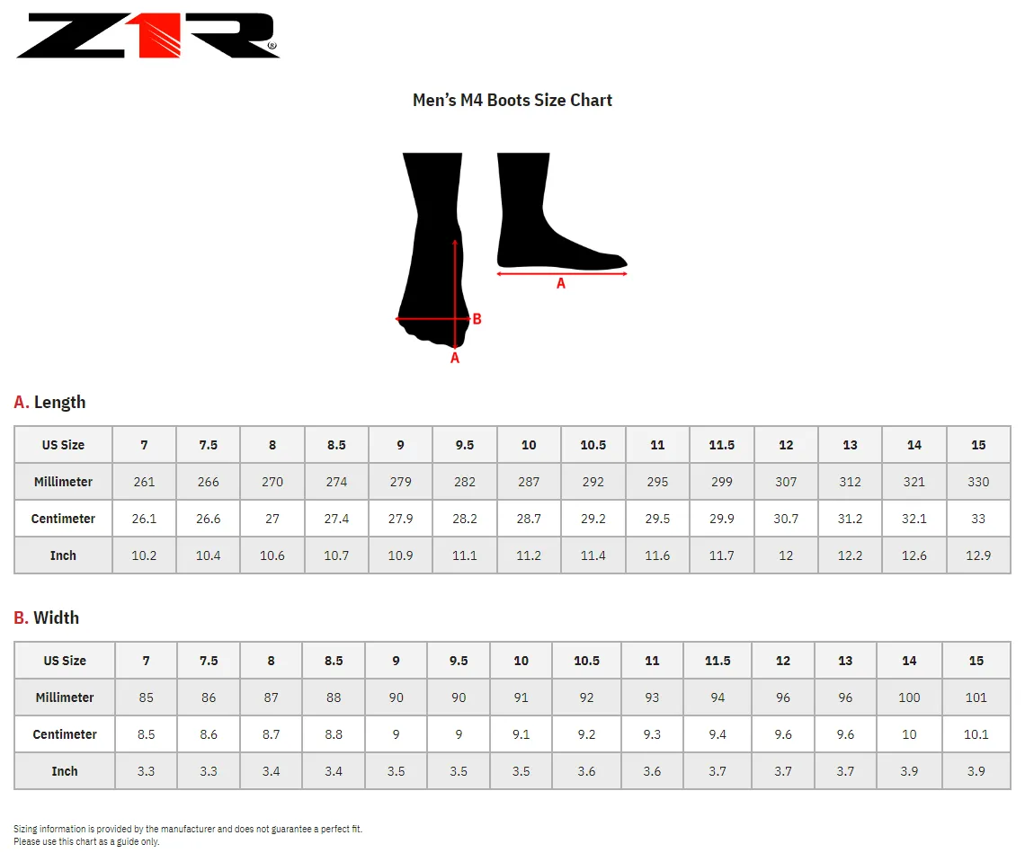 Z1R M4 Waterproof Leather Motorcycle Riding Boots